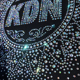 KDN Cascading Starburst Black Full-Zipper Women's Hoodie