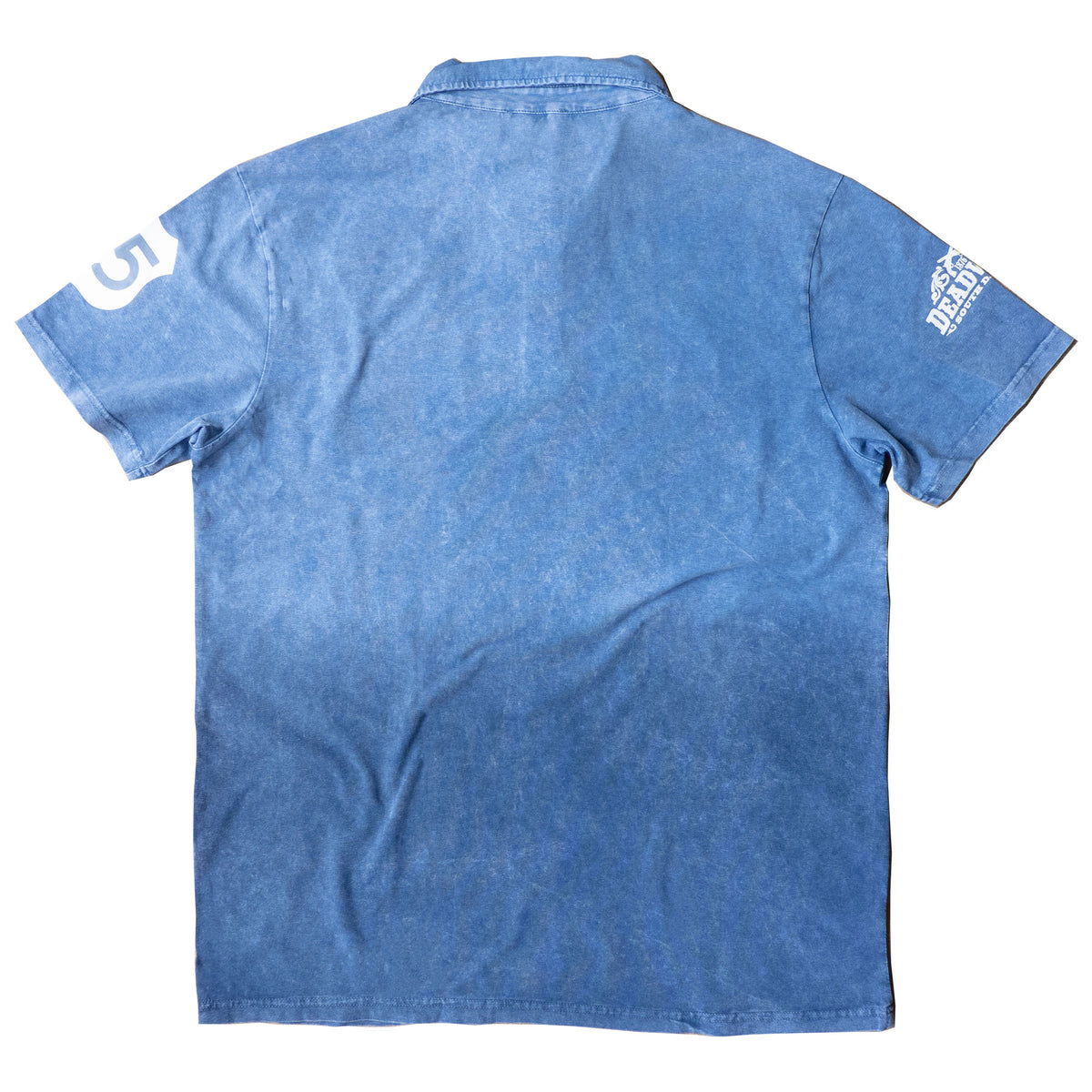 【KOOLOSET】Mood Wrinkle Half Shirt Men's Weathered 2-Tone Blue KDN Fashion Polo – Kool Deadwood