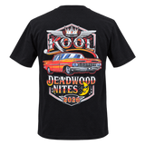 back view of the 2026 Kool Deadwood Nites Official T-Shirt Black