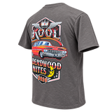 back angle 1 view of the 2026 Kool Deadwood Nites Official T-Shirt Charcoal