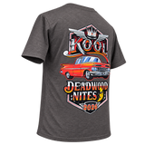 back angle 2 view of the 2026 Kool Deadwood Nites Official T-Shirt Charcoal