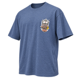 front angle view of the 2026 Kool Deadwood Nites Official T-Shirt Heather Blue