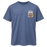 front view of the 2026 Kool Deadwood Nites Official T-Shirt Heather Blue
