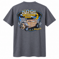 Kool Deadwood Nites Checkered Flag Hot Rod T-Shirt – Gray back view