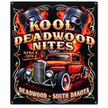 Kool Deadwood Nites Pistons & Flames Tin Metal Sign