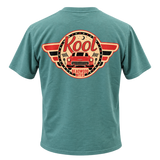 back view of non-dated Kool Deadwood Nites Retro Wings T-Shirt Seafoam