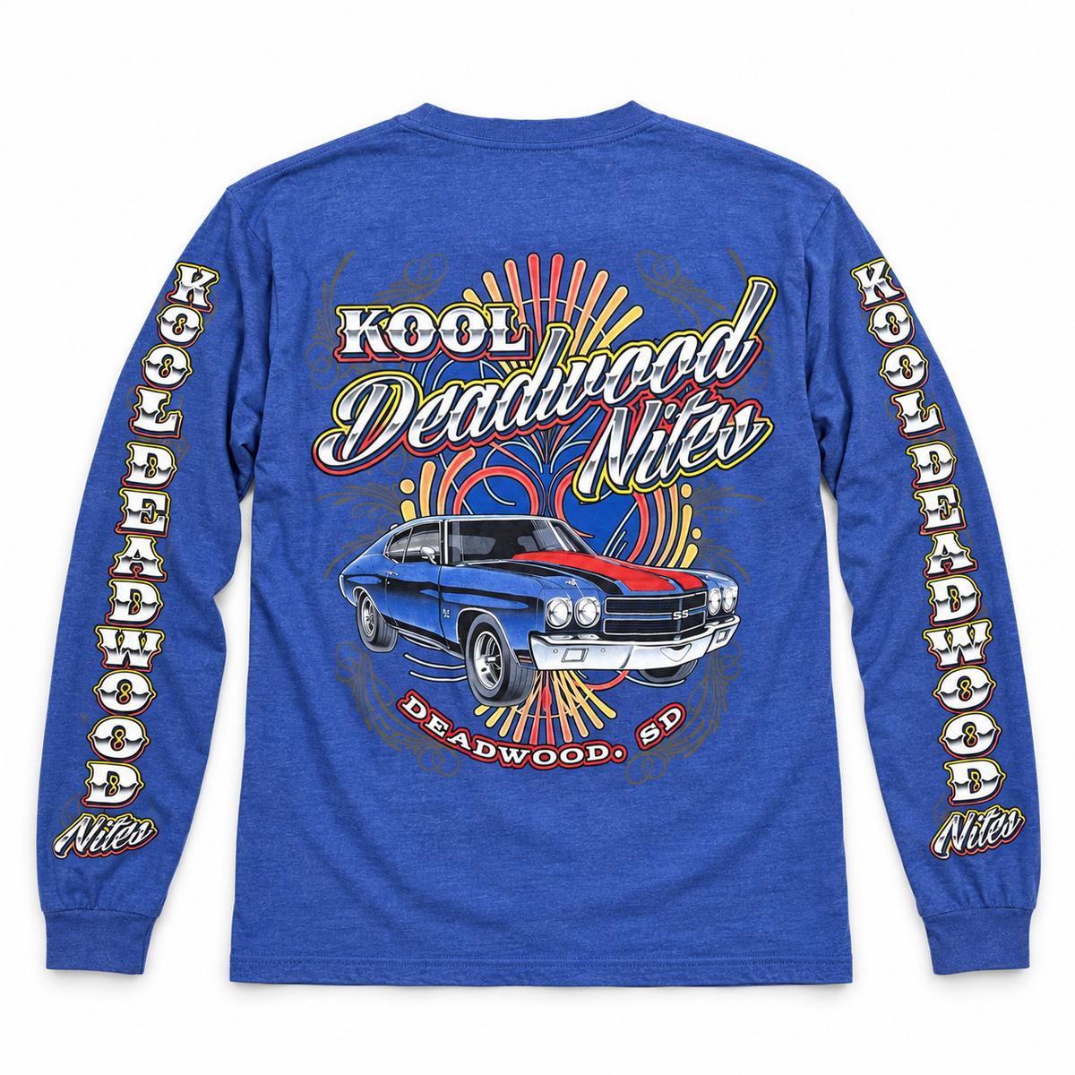 Kool Deadwood Nites “Vegas” Classic Car Long-Sleeve Shirt – Blue