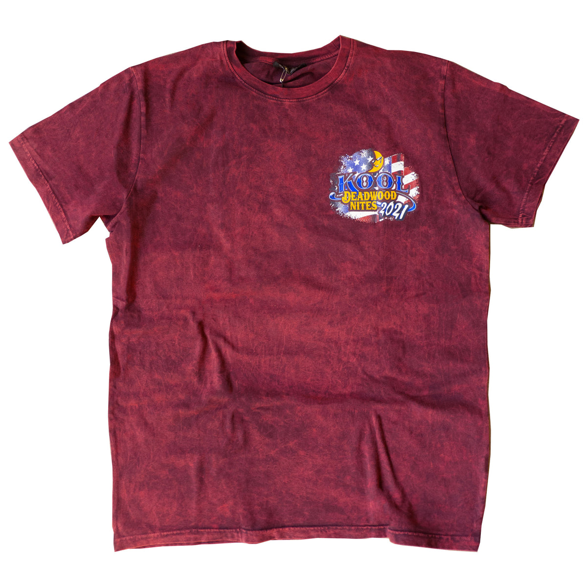 2021 Kool Deadwood Nites Official T-Shirt Washed Burgundy
