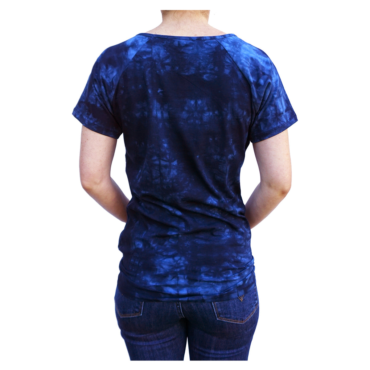 Kool Deadwood Nites Blue Logo Women's Front-Tie Raglan T-Shirt