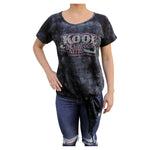 Kool Deadwood Nites Midnight Logo Women's Front-Tie Raglan T-Shirt