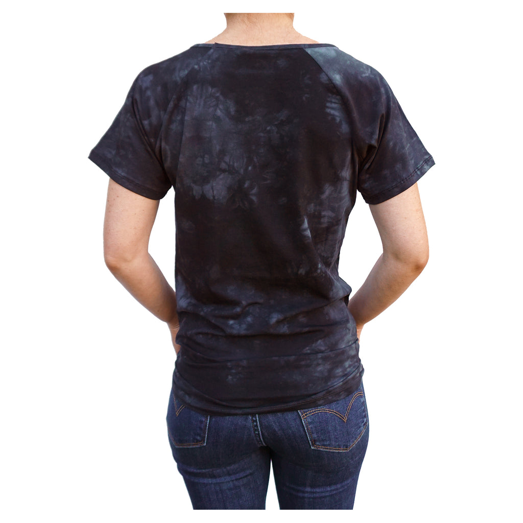 Kool Deadwood Nites Midnight Logo Women's Front-Tie Raglan T-Shirt