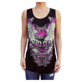 Winged Hot Rod Kool Deadwood Nites Black Open Laced Back Sleeveless Top