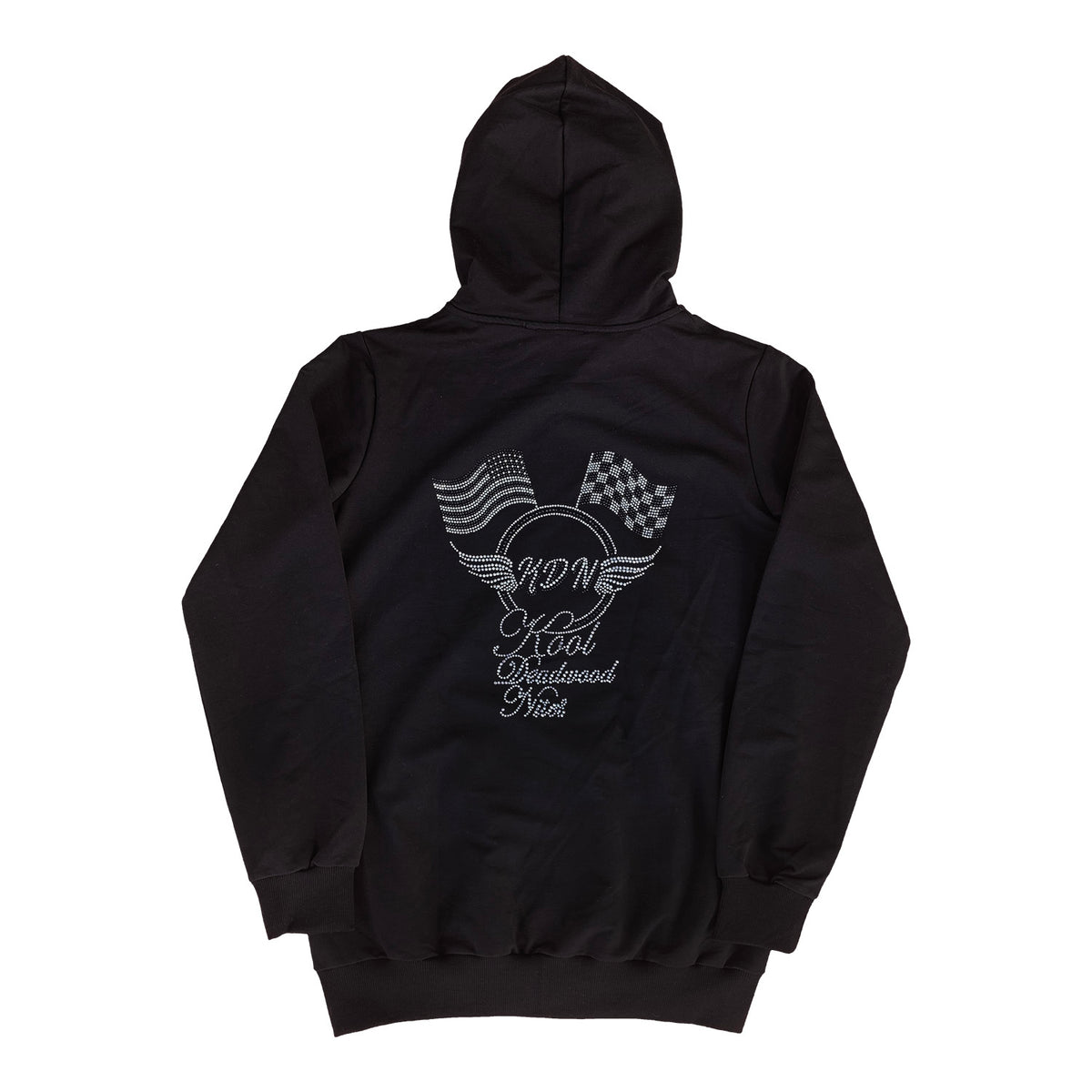 American & Checkered Flag KDN Women's Black Hoodie
