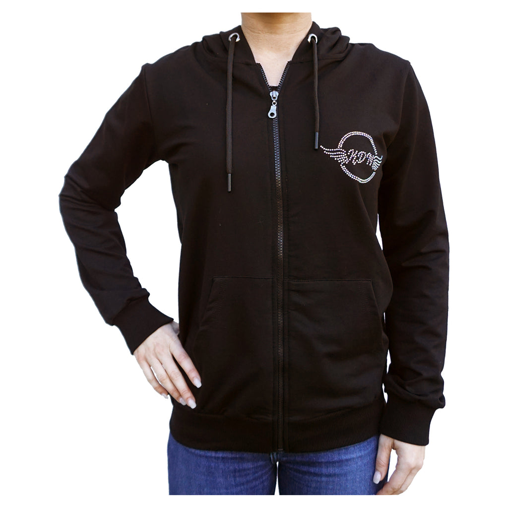 American & Checkered Flag KDN Women's Black Hoodie