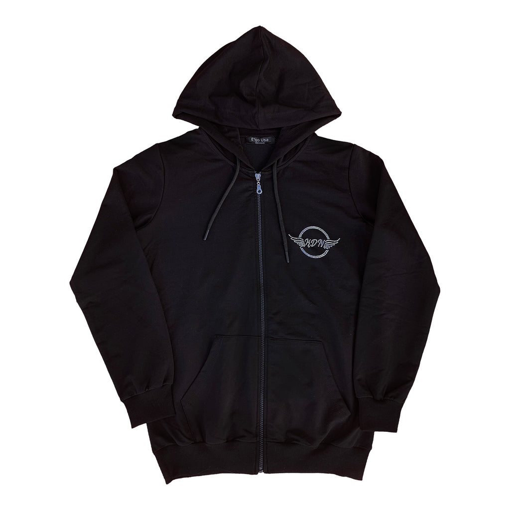 American & Checkered Flag KDN Women's Black Hoodie