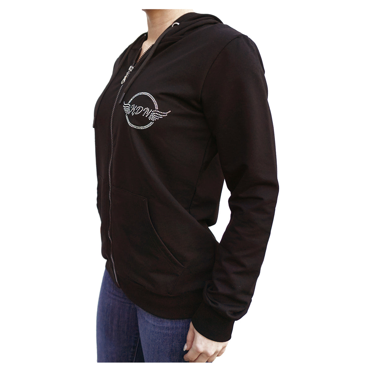 American & Checkered Flag KDN Women's Black Hoodie