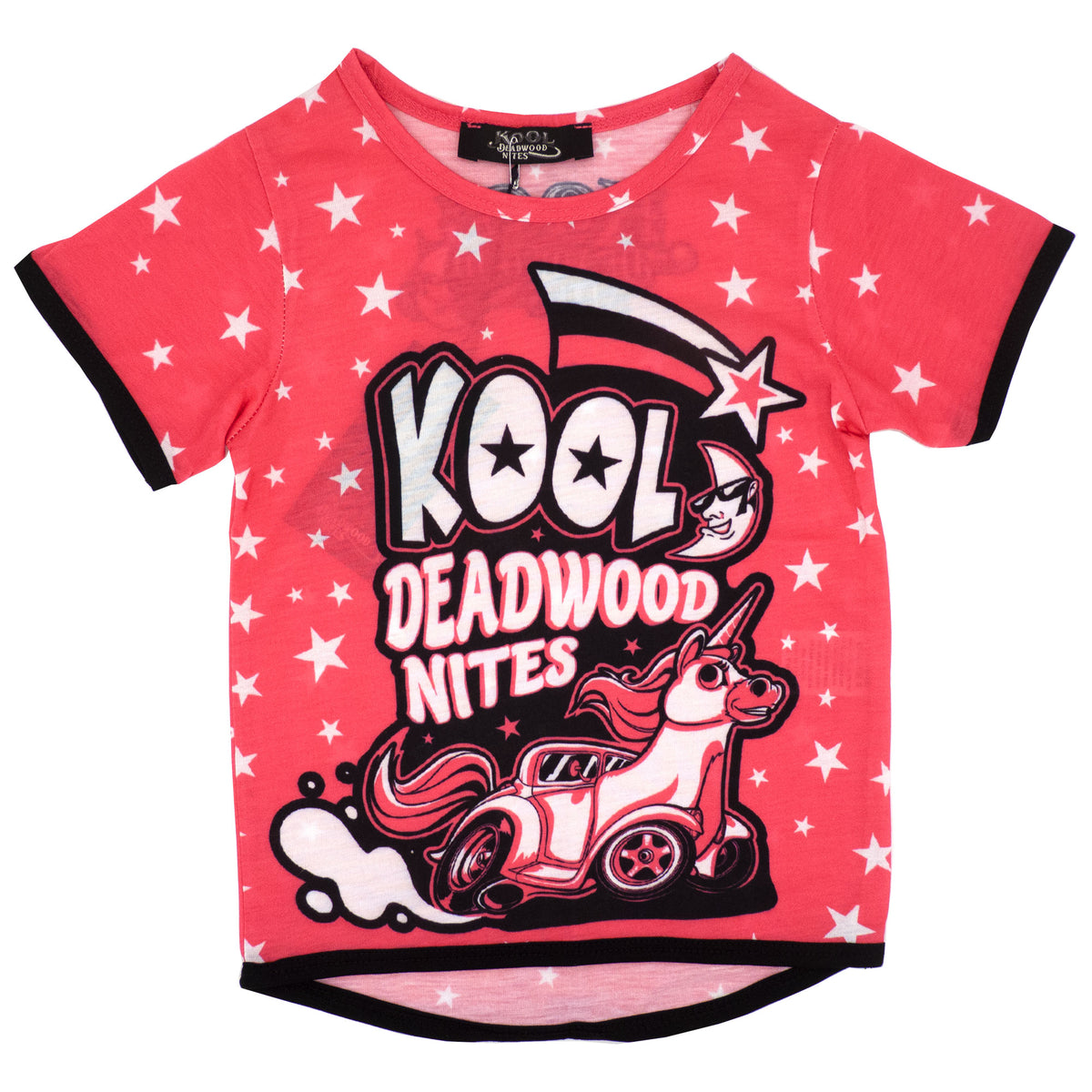 Kool Deadwood Nites Hot Pink Unicorn T-Shirt for Girls
