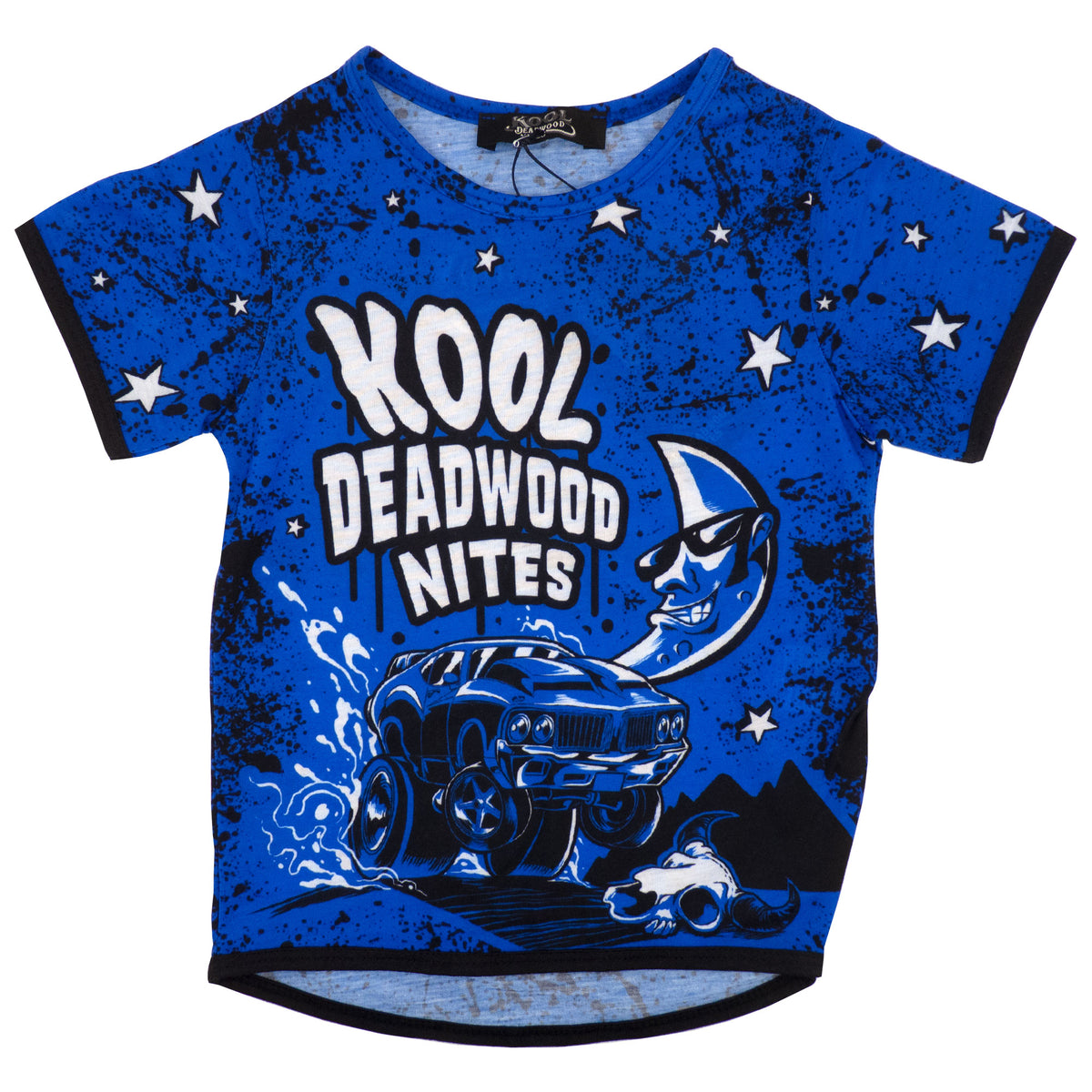 Kool Deadwood Nites Blue Hot Rod T-Shirt for Boys