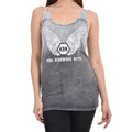 Gradient Double Strap Tank Printed Winged Logo Grey