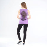 Layered Lacy Back Wide Strapped Long Tank Lavender