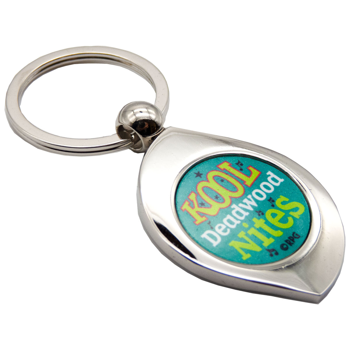 Metal Kool Deadwood Nites Teal Enamel Keychain