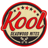Kool Red & Black Retro Stars Iron On Patch