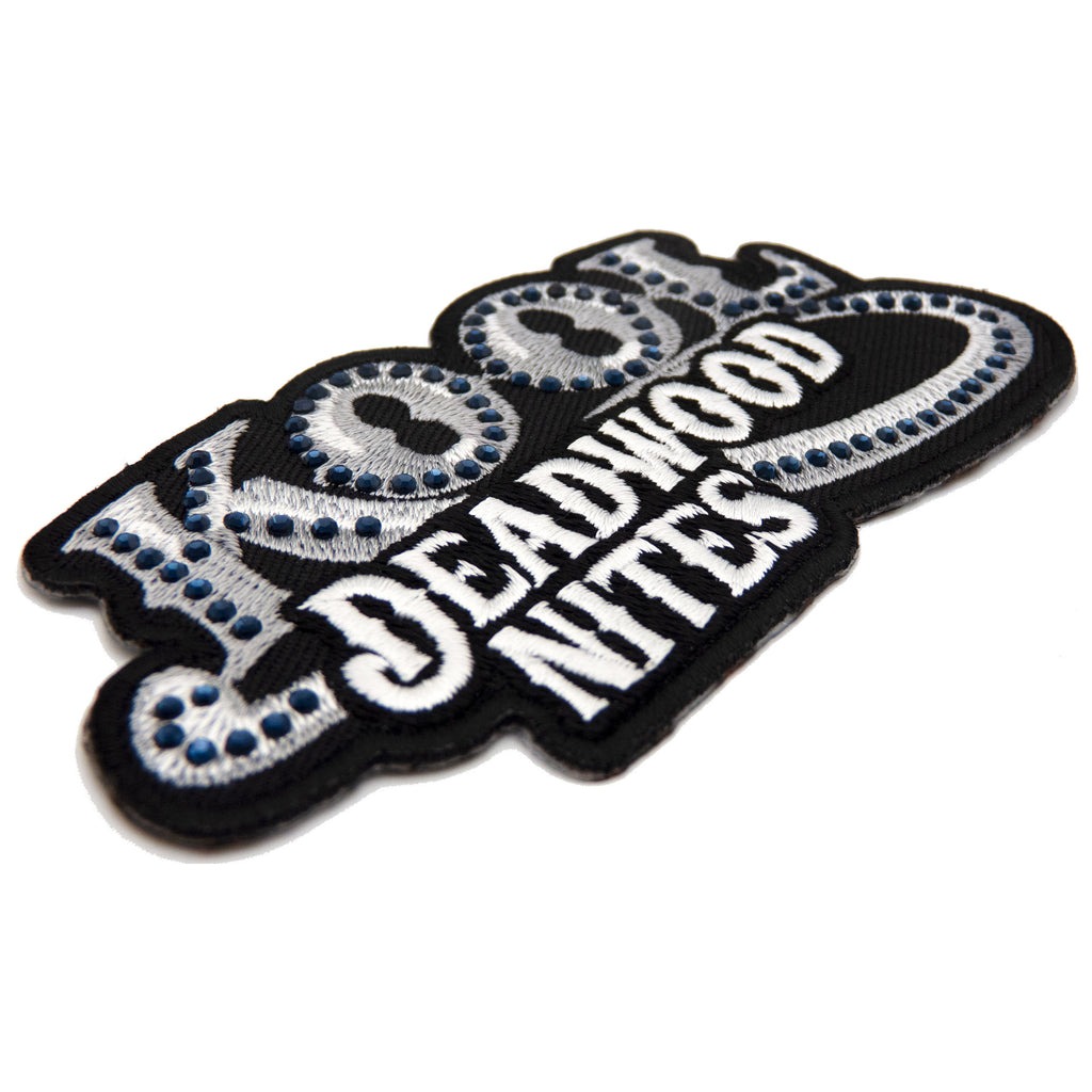 Light Grey & Black KDN Logo & Navy Blue Stones Patch
