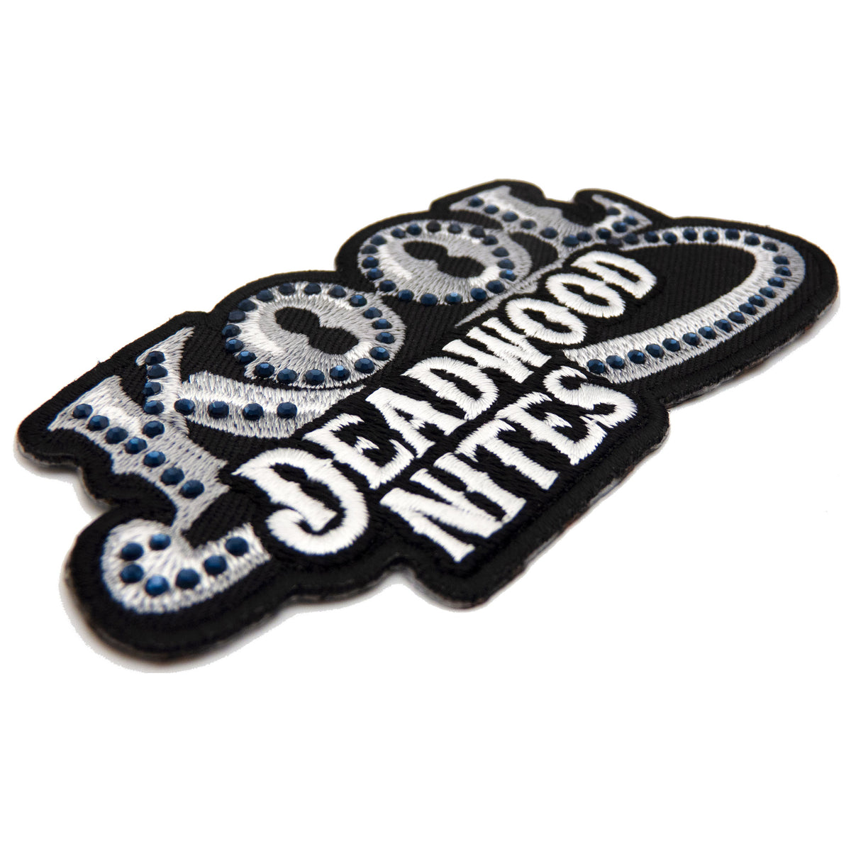 Light Grey & Black KDN Logo & Navy Blue Stones Patch