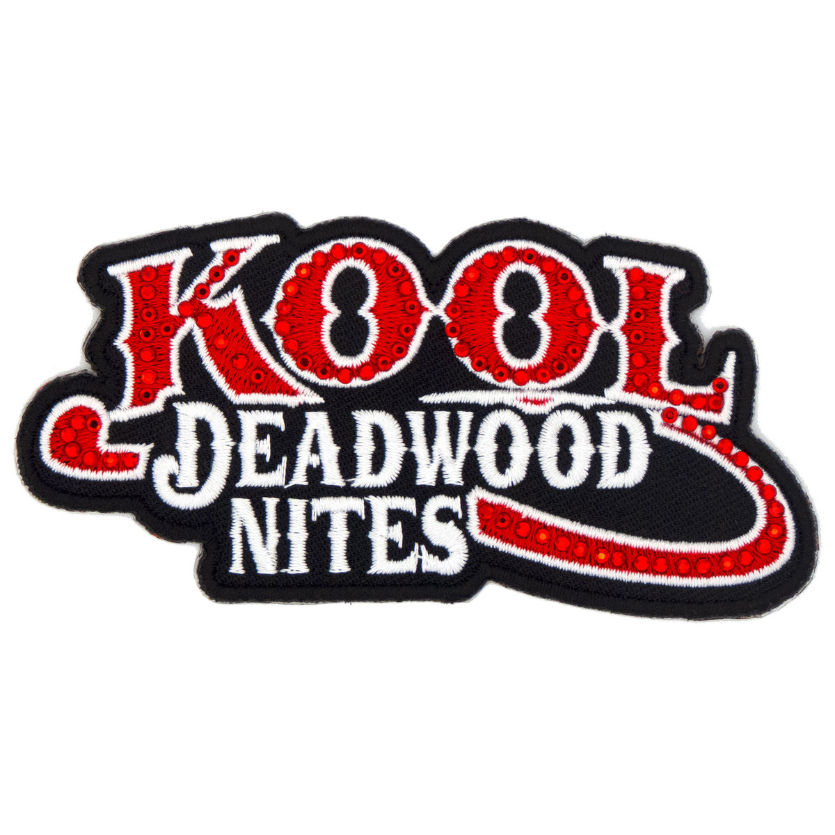 Red & White KDN Logo & Ruby Stones Patch