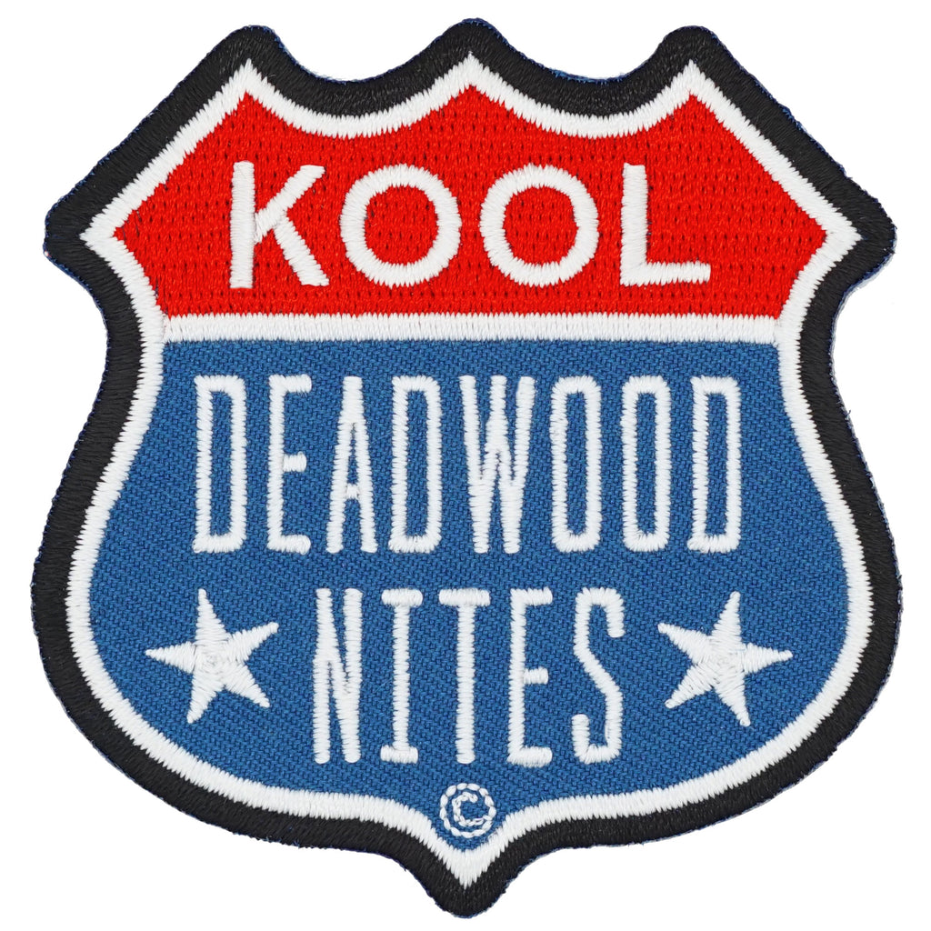 Kool Deadwood Nites RWB Road Sign Iron On Patch