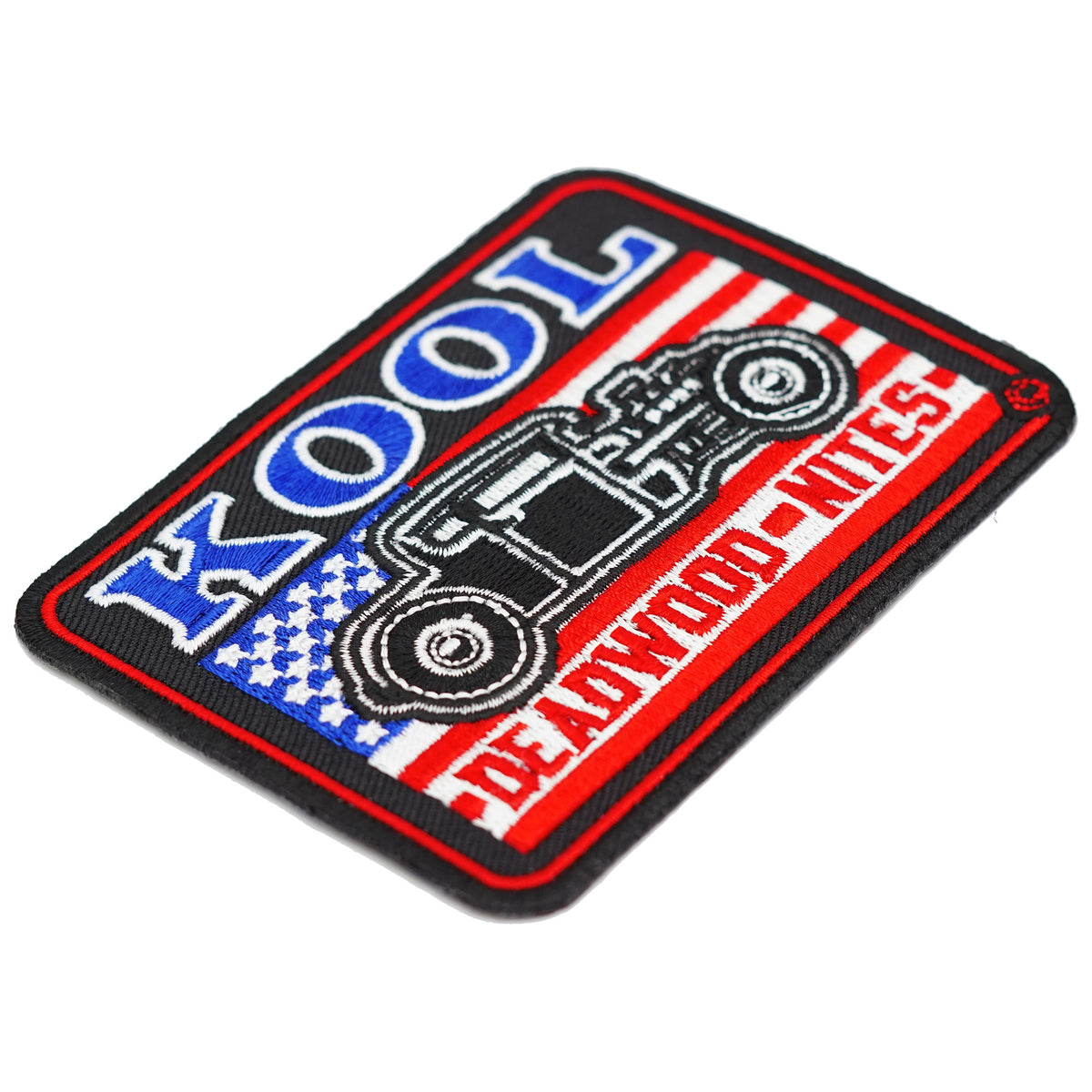 Kool Deadwood Nites US Flag & Hot Rod Iron On Patch