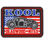 Kool Deadwood Nites US Flag & Hot Rod Iron On Patch