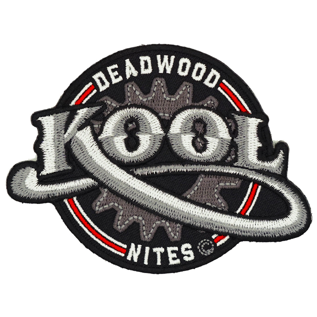 Kool Deadwood Nites Grey Metal Gear Iron On Patch