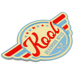 Red & Kool Baby Blue Retro Wings Iron On Patch