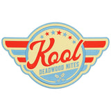 Red & Kool Baby Blue Retro Wings Iron On Patch